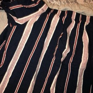 Off the shoulder striped dress